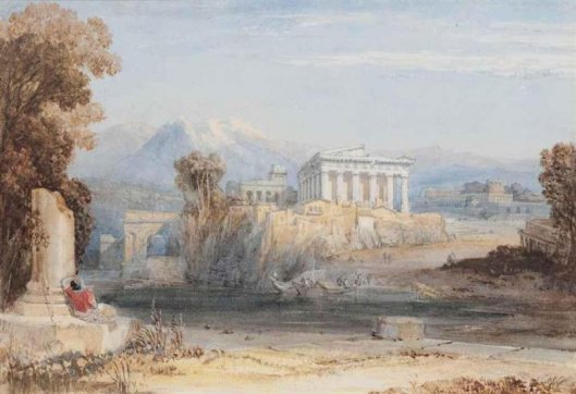An Ancient Acropolis In An Italianate Landscape