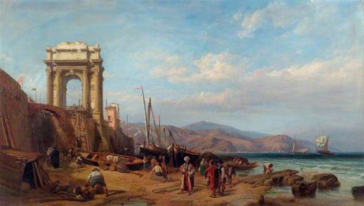 Ancona And The Arch Of Trajan (1851)
