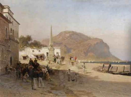 Bustle On The Beach Of Palermo