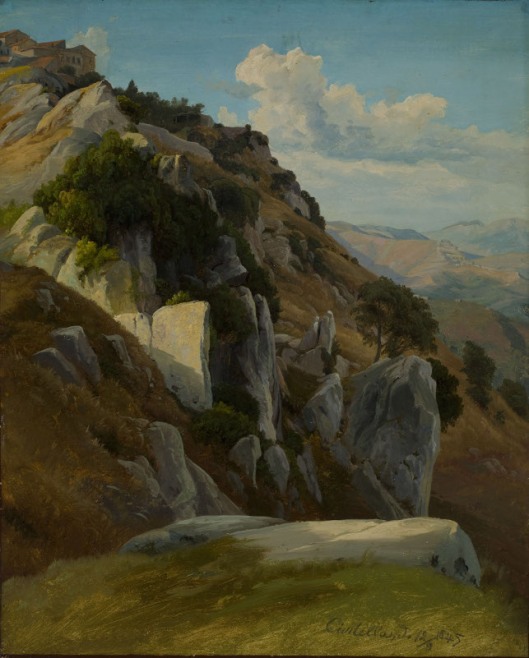 Rocky Landscape At Civitella del Tronto (1845)